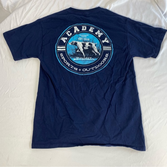 Academy Men’s Navy Blue Pointing Dog Tee - Picture 2 of 3